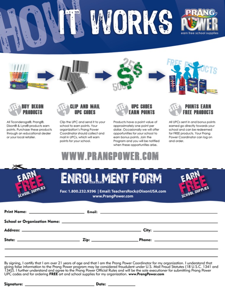 Prang Power Enrollment Form Prang Power Enrollment Form