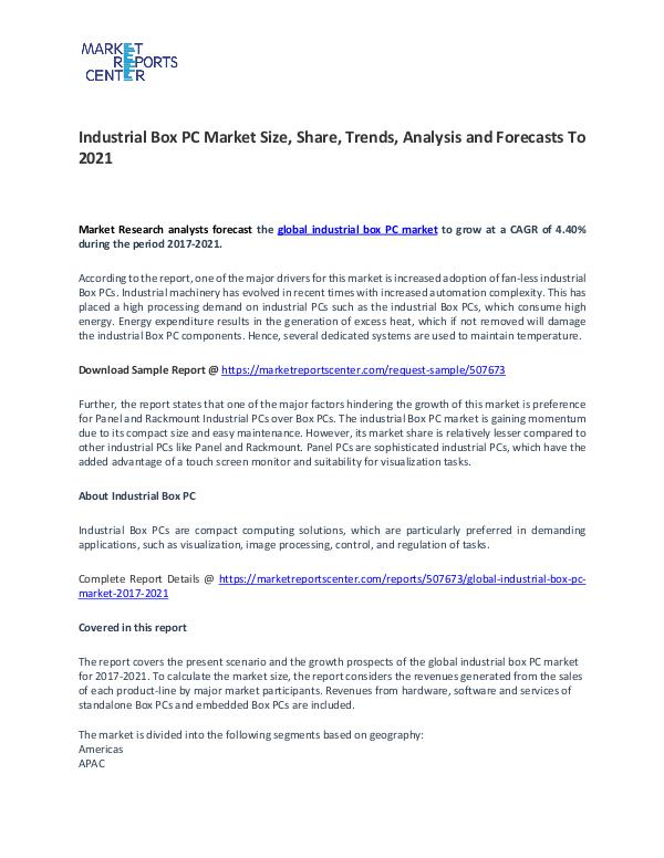 Industrial Box PC Market Size, Share, Key vendors and Forecast Industrial Box PC Market