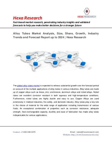 Advanced Materials Market Research Alloy Tubes Market Research Report