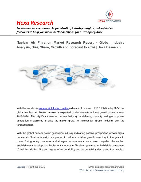 Nuclear Air Filtration Market Research Report