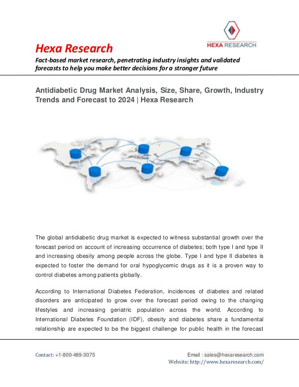 Antidiabetic Drug Market Research Report