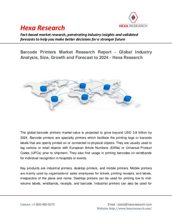 Electronic Devices Barcode Printers Market Research Report