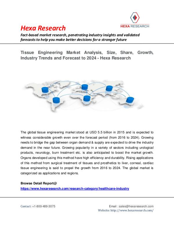 Healthcare Research Tissue Engineering Market Research Report