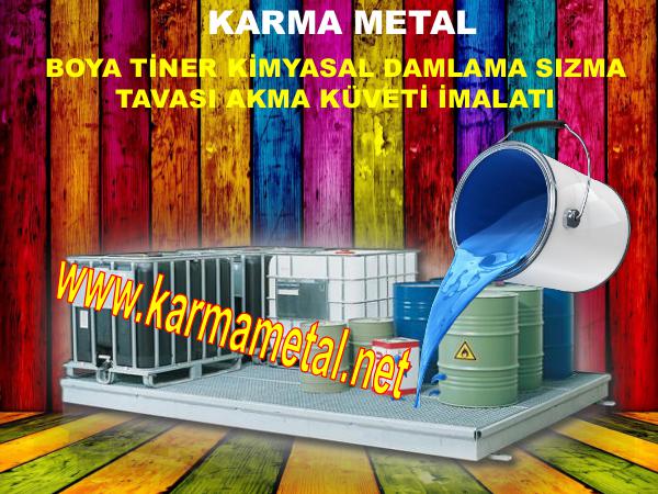 karma metal boya tiner kimyasal teneke kutu sizma kuveti toplama kabi yanici madde sizma tavasi