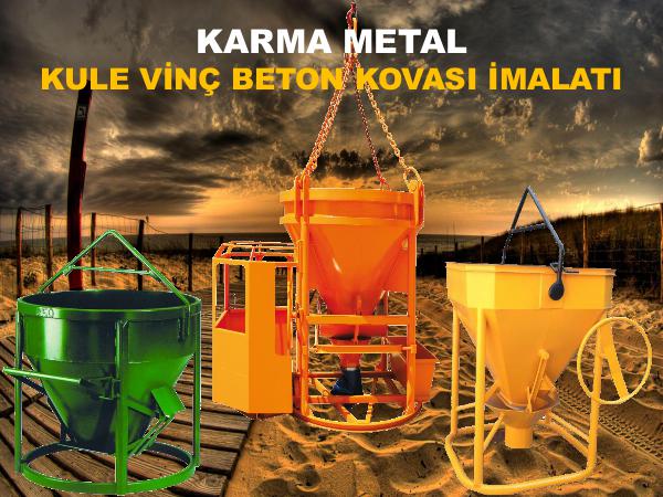 KARMA METAL helikopter forklift kule vinc beton kovasi kazani profesyonel beton kovasi