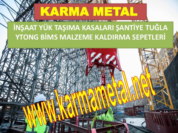 Kule vinc insaat santiye yuk kalip bims briket tugla tasima sepeti yuk sepeti