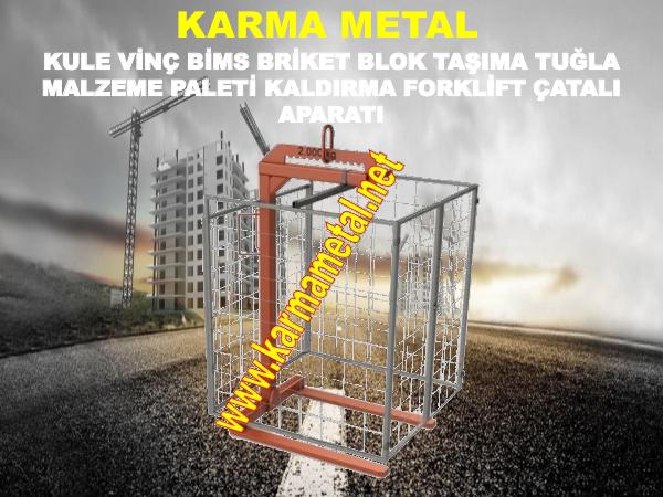 KARMA METAL kule mobil vinc yuk briket blok tugla tasima catali mobil vinc palet kaldirma atacmani