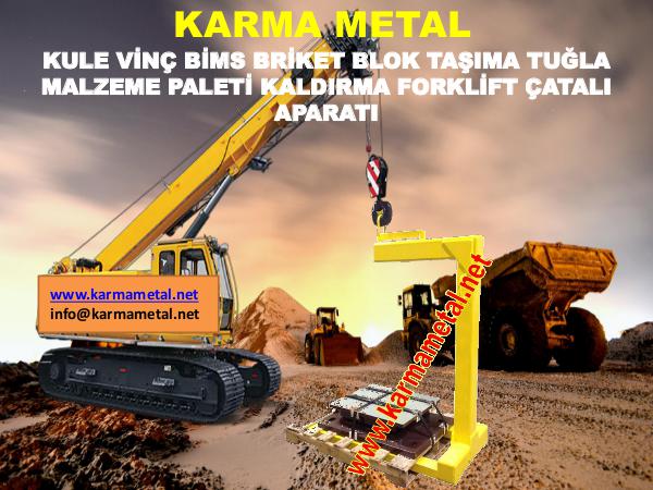 karma metal kule mobil vinc yuk kalip bims tasima paleti catali palet kaldirma catallari