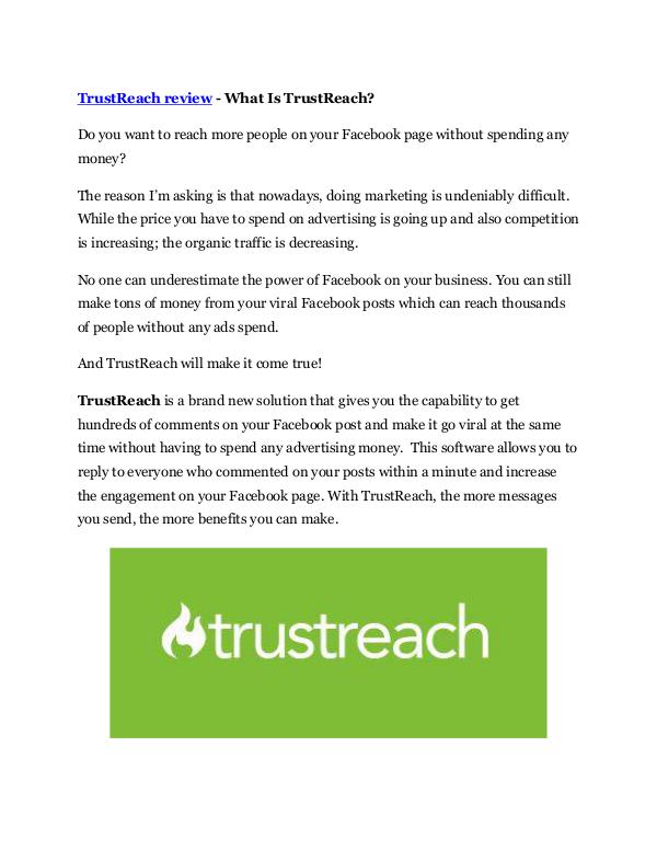 TrustReach Review - $24,700 BONUS & DISCOUNT