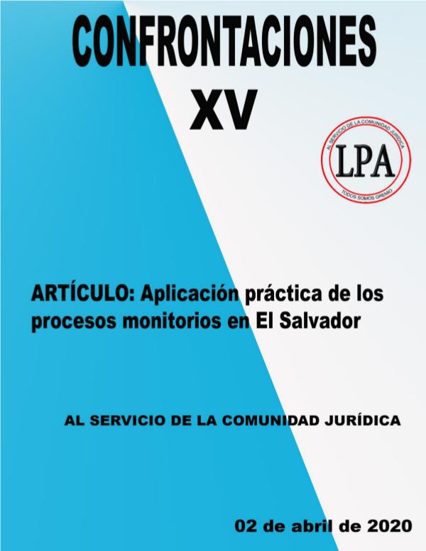 REVISTA JURÍDICA XV EDICION CONFRONTACIONES