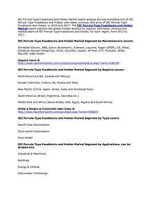 IEC Ferrule Type Fuseblocks and Holder Market 2022 Forecasts Report