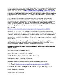 Pulse Width Modulation Controllers Market Revenue and Forecasts 2022