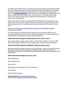 Solder Paste Market by Key Regions, Type, Analysis and Forecast 2022