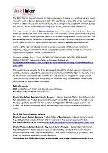 Calcium Caseinate Market Conditions 2016 and Industry Forecasts 2020