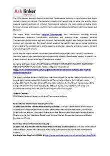 Infrared Thermometer Market Share and Industry Size Forecasts to 2020