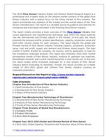 Flow Sensor Market Trends and Opportunities Forecasts to 2021