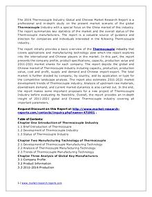 Thermocouple Market Manufacturing Technology and Forecasts to 2021