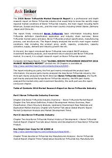 Global Boron Trifluoride Market Analysis and Industry Forecasts 2020