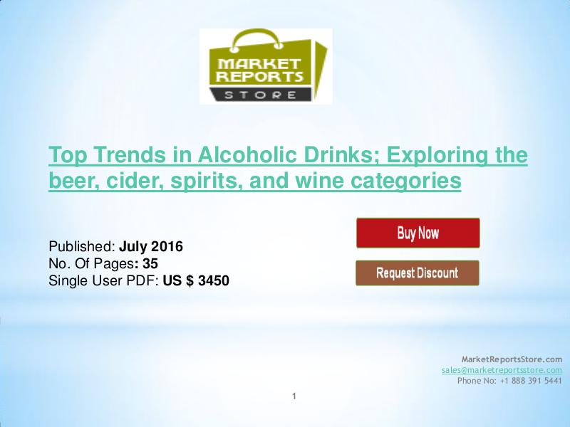 Top Trends in Alcoholic Drinks Market July 2016