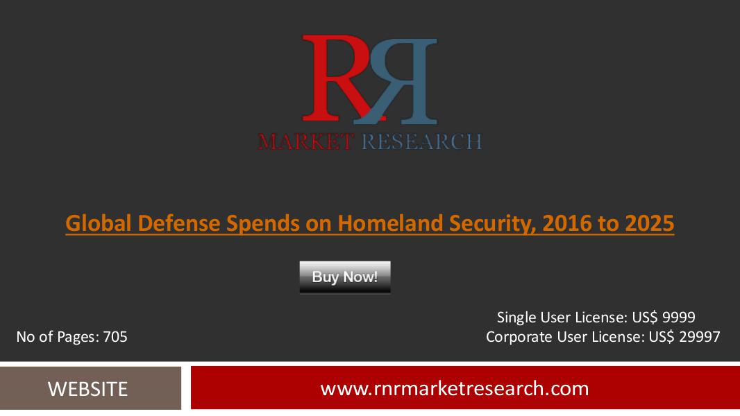 Defense Spends on Homeland Security Market (HLS) Forecast  2025 Aug 2016