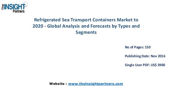 Refrigerated Sea Transport Containers Market Outlook 2020 Refrigerated Sea Transport Containers Market