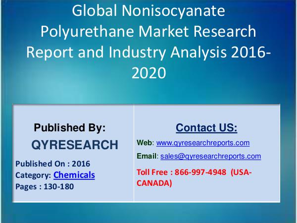 Global Nonisocyanate Polyurethane Consumption