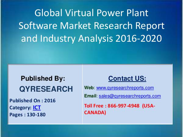 Global Virtual Power Plant Software 2016 Market