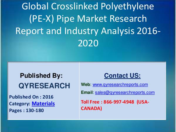 Crosslinked Polyethylene (PE-X) Pipe market