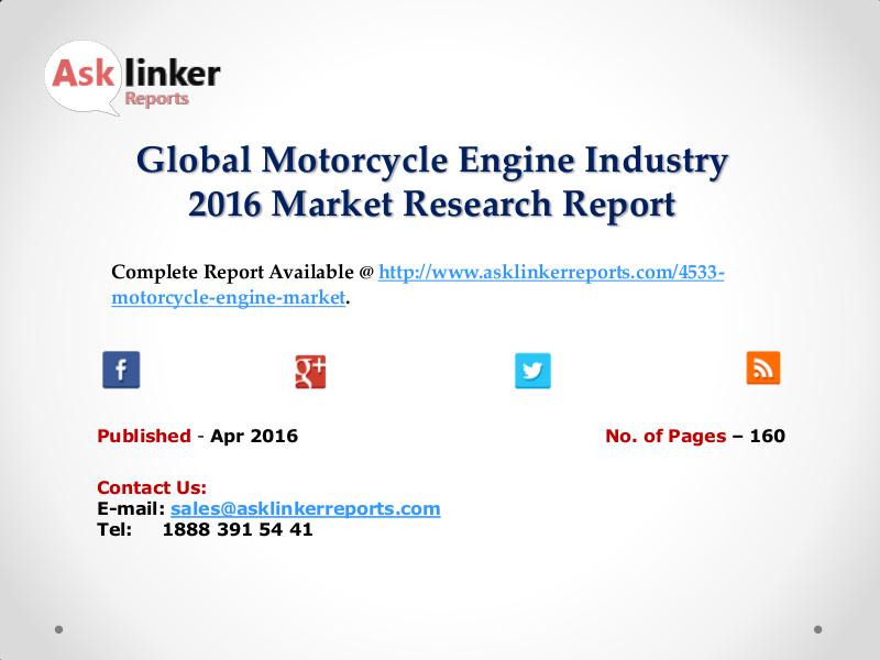 Motorcycle Engine Industry Production and Market Share Forecasts Apr 2016