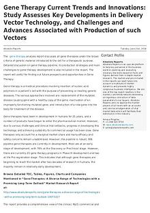 Gene Therapy Market Analysis Report on Delivery Vector Technology