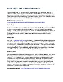 Global Airport Solar Power Market Growth Analysis
