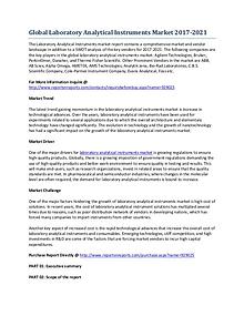 Global Analysis of the Laboratory Analytical Instruments Market