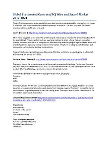 2021 Global Prestressed Concrete (PC) Wire and Strand Market Report