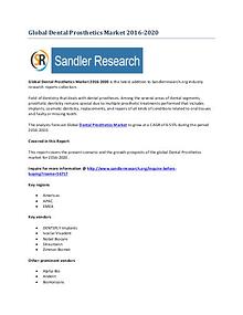 Dental Prosthetics Industry to Grow at 6.12% CAGR to 2020
