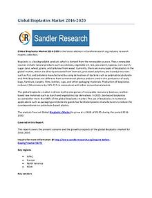 Trends in Bioplastics Market 2016-2020