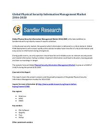 Physical Security Information Management Market 2016-2020 Global Rese