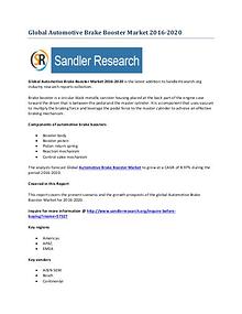 Automotive Brake Booster Market 2016-2020 Global Research Report