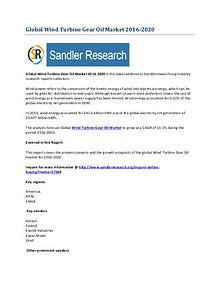 Trends in Wind Turbine Gear Oil Market 2016-2020