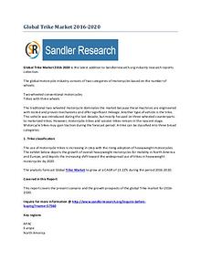 Trike Market Present Scenario and Growth Prospects 2016-2020