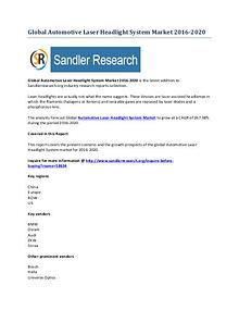 Automotive Laser Headlight System Market to 2020 : Market & Geographi