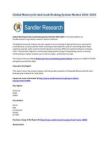 Motorcycle Anti-Lock Braking System Market 2016-2020 Global Research