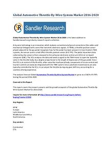 Automotive Throttle-By-Wire-System Market 2016-2020 Global Research R