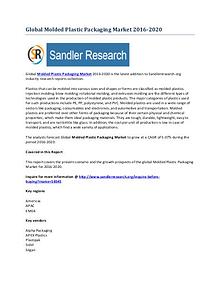 Molded Plastic Packaging Market to Grow at 5.07% CAGR to 2020