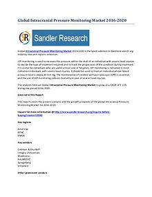 Intracranial Pressure Monitoring Market to Grow at 7.11% CAGR to 2020