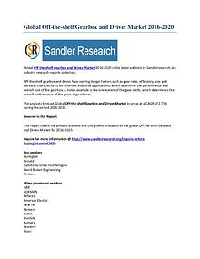 Worldwide Off-the-shelf Gearbox and Drives Market by 2020