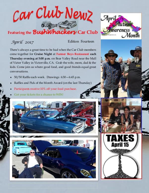 April 2017 Car Club Newz