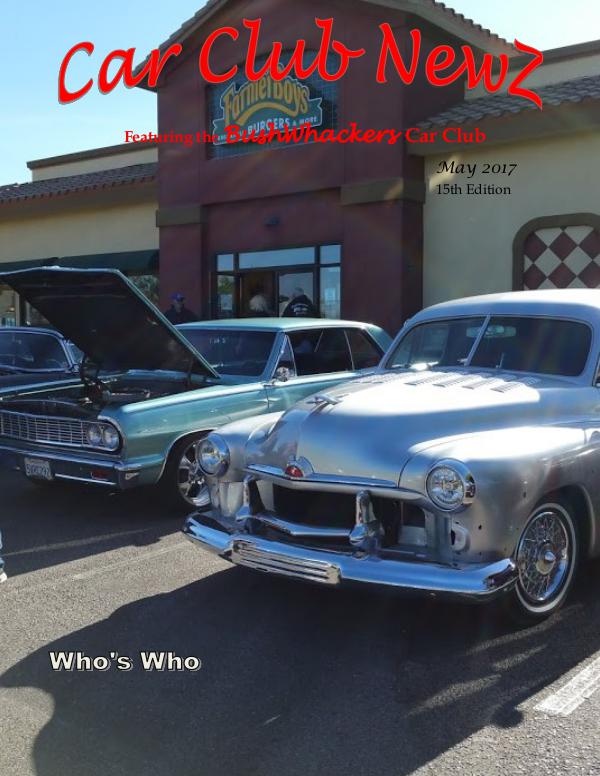 Car Club Newz BushWhackers May 2017