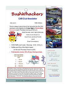 BushWhackers Car Club Newsletter