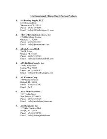 USITC Filing Chinese Quartz Imports