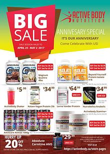 Activebody 2017 Anniversary Sale Flyer